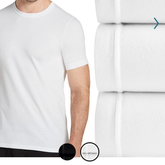 Bundle of 3 - Men’s White Croft & Barrow Crew Neck T-shirts size XL - NWOT - Picture 2 of 3